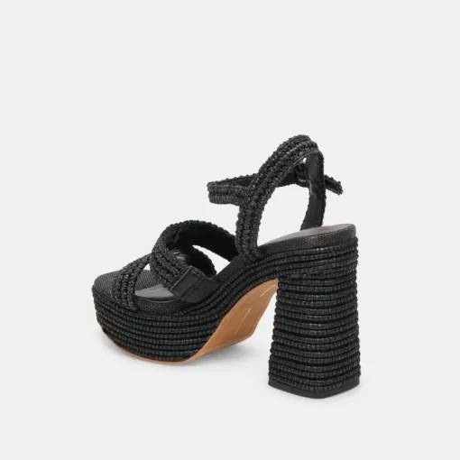 LACYE HEELS ONYX WOVEN