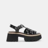 LATICE SANDALS MIDNIGHT EMBOSSED LEATHER
