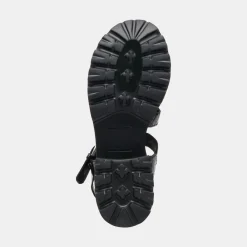 LATICE SANDALS MIDNIGHT EMBOSSED LEATHER
