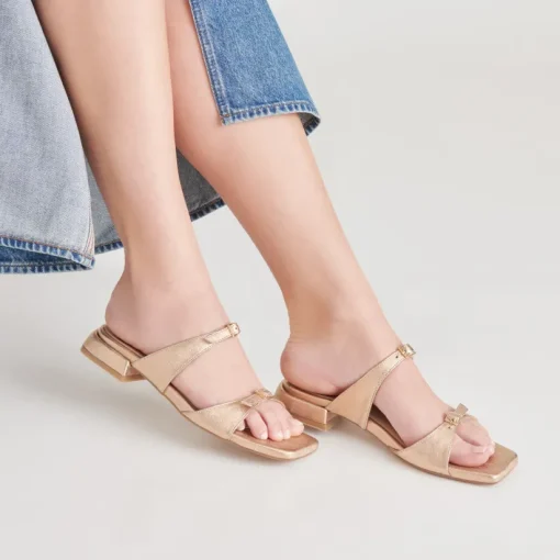 LAVERN SANDALS GOLD METALLIC LEATHER
