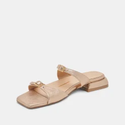 LAVERN SANDALS GOLD METALLIC LEATHER