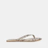 LAYNEY SANDALS BLACK WHITE EMBOSSED SNAKE