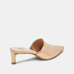 LEXY HEELS GOLD DISTRESSED LEATHER