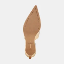 LEXY HEELS GOLD DISTRESSED LEATHER