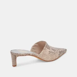 LEXY HEELS SAND SNAKE EMBOSSED