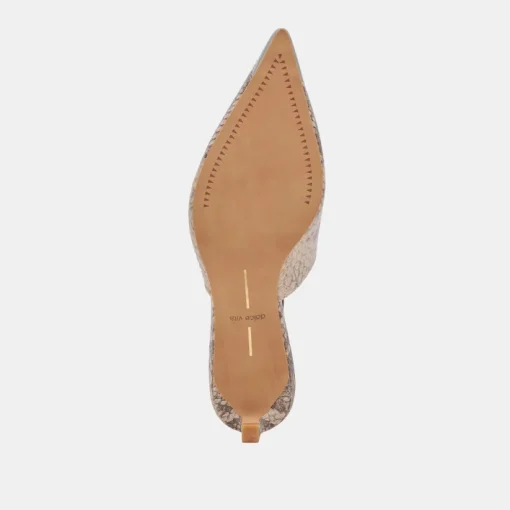 LEXY HEELS SAND SNAKE EMBOSSED