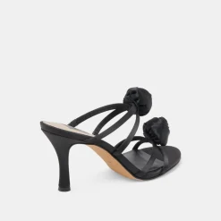 LINZY HEELS ONYX SATIN