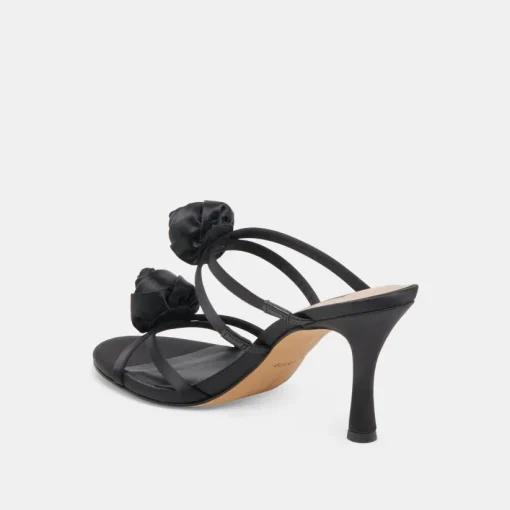 LINZY HEELS ONYX SATIN