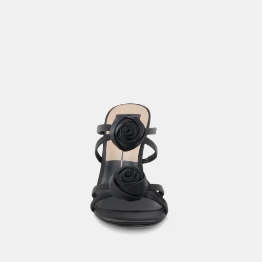 LINZY HEELS ONYX SATIN