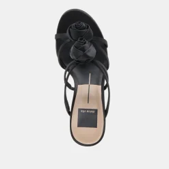 LINZY HEELS ONYX SATIN
