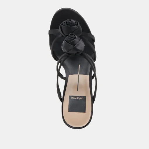 LINZY HEELS ONYX SATIN