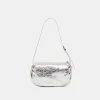 LIVI SHOULDER BAG SILVER DISTRESSED LEATHER