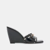 MADALE WEDGES MIDNIGHT PATENT LEATHER