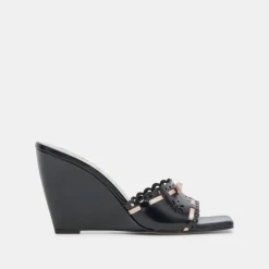 MADALE WEDGES MIDNIGHT PATENT LEATHER