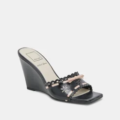 MADALE WEDGES MIDNIGHT PATENT LEATHER