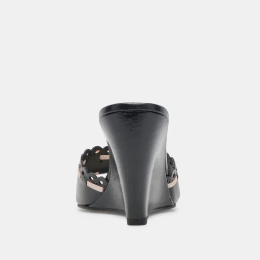 MADALE WEDGES MIDNIGHT PATENT LEATHER