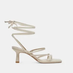MALABO HEELS IVORY LEATHER
