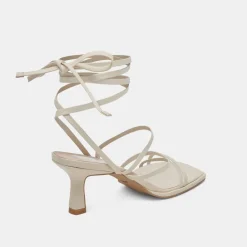 MALABO HEELS IVORY LEATHER