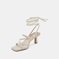 MALABO HEELS IVORY LEATHER