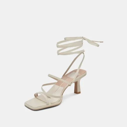 MALABO HEELS IVORY LEATHER