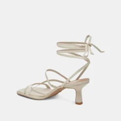 MALABO HEELS IVORY LEATHER