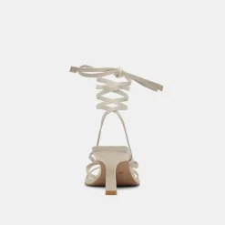 MALABO HEELS IVORY LEATHER