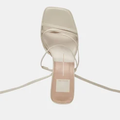 MALABO HEELS IVORY LEATHER