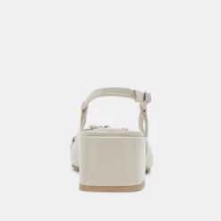 MELLI HEELS IVORY CRINKLE PATENT
