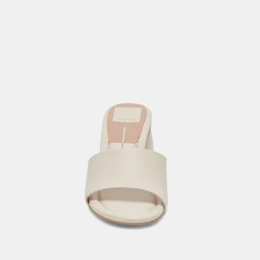 MINNY DRESS HEELS IVORY LEATHER