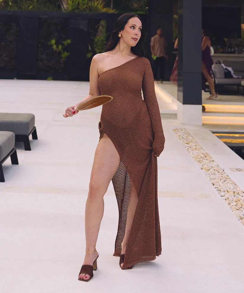 NARDA HEELS ESPRESSO MESH