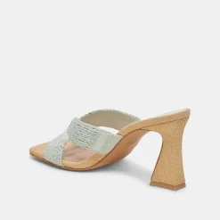 NITRO WIDE HEELS MINT RAFFIA