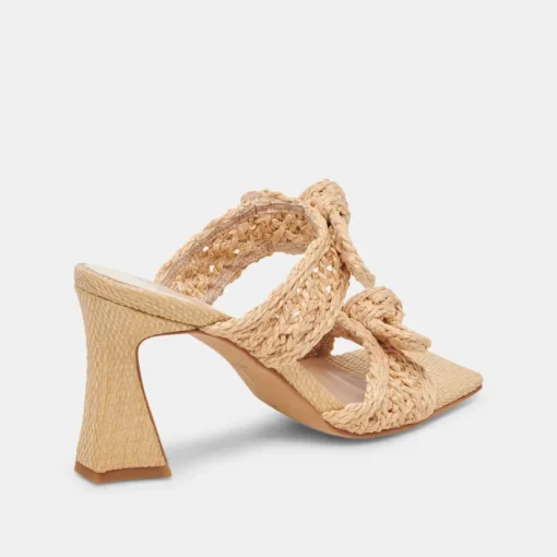 NIYAH HEELS LT NATURAL RAFFIA