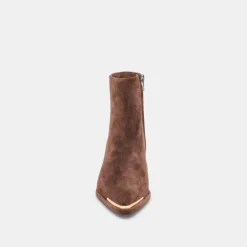 NONAH BOOTIES DK BROWN SUEDE