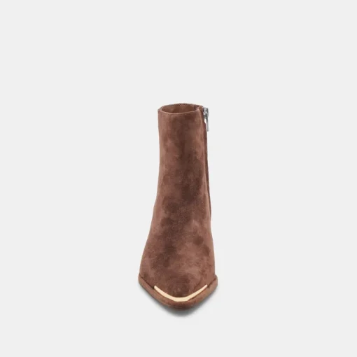 NONAH BOOTIES DK BROWN SUEDE