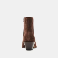 NONAH BOOTIES DK BROWN SUEDE