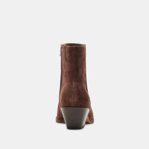 NONAH BOOTIES DK BROWN SUEDE