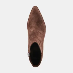 NONAH BOOTIES DK BROWN SUEDE