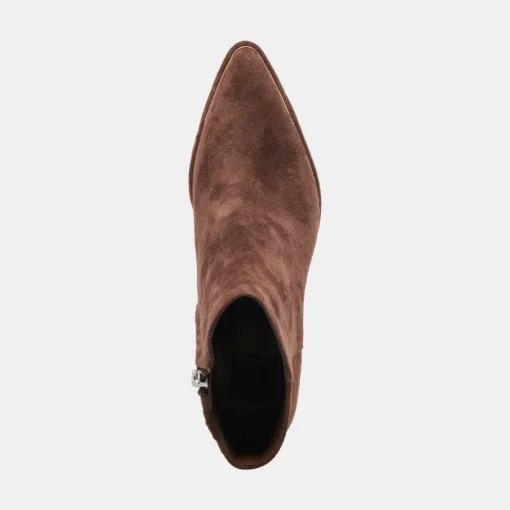 NONAH BOOTIES DK BROWN SUEDE