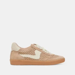NOTICE EYELET PERF SNEAKERS CAMEL SUEDE