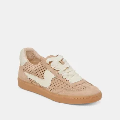 NOTICE EYELET PERF SNEAKERS CAMEL SUEDE