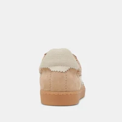 NOTICE EYELET PERF SNEAKERS CAMEL SUEDE