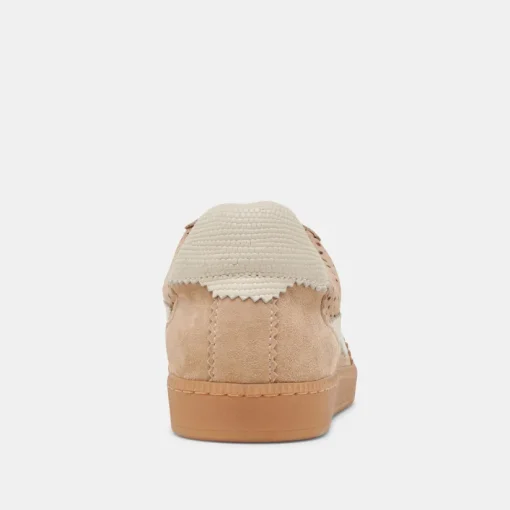 NOTICE EYELET PERF SNEAKERS CAMEL SUEDE