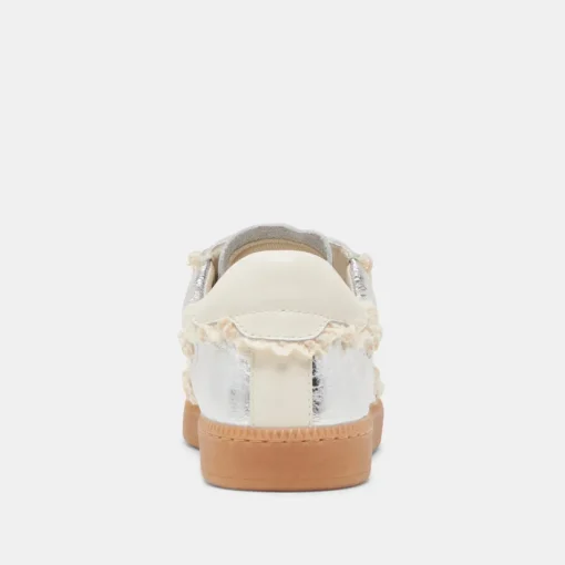 NOTICE LACE SNEAKERS SILVER DISTRESSED LEATHER