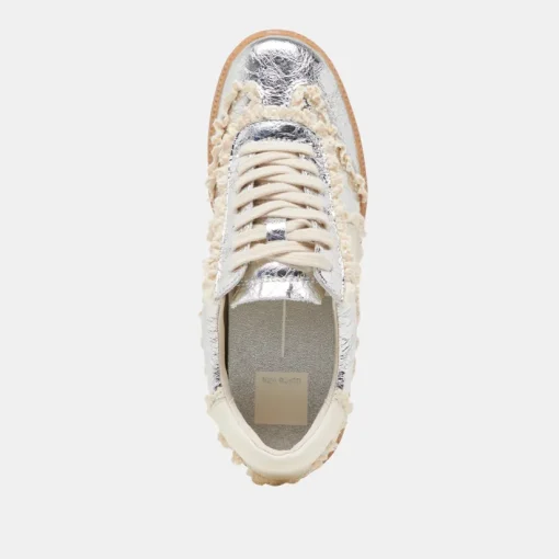 NOTICE LACE SNEAKERS SILVER DISTRESSED LEATHER