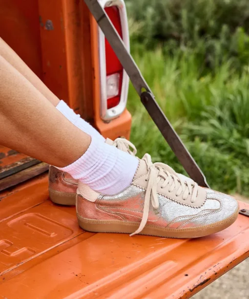 NOTICE SNEAKERS SILVER DISTRESSED LEATHER