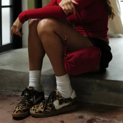 NOTICE STITCH SNEAKERS DK LEOPARD CALF HAIR