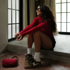 NOTICE STITCH SNEAKERS DK LEOPARD CALF HAIR