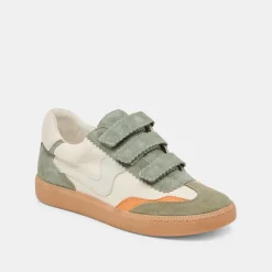 NOTICE VELCRO SNEAKERS OLIVE MULTI CANVAS