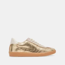 NOTICE WIDE SNEAKERS GOLD DISTRESSED LEATHER
