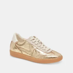 NOTICE WIDE SNEAKERS GOLD DISTRESSED LEATHER